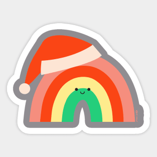 Rainbow Santa Sticker